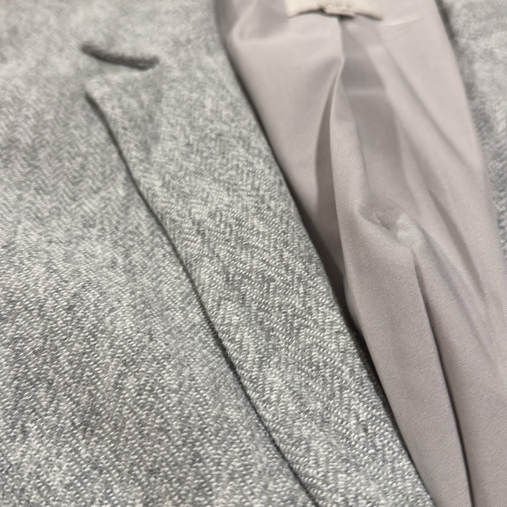 Loft Gray Houndstooth Patterned Blazer - image 3